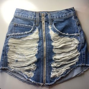 Carmar denim jean skirt